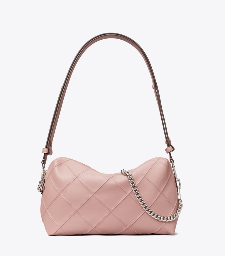 Tory Burch designer crossbody bags Large Fleming Soft Crossbody Bag in Light Mauve front