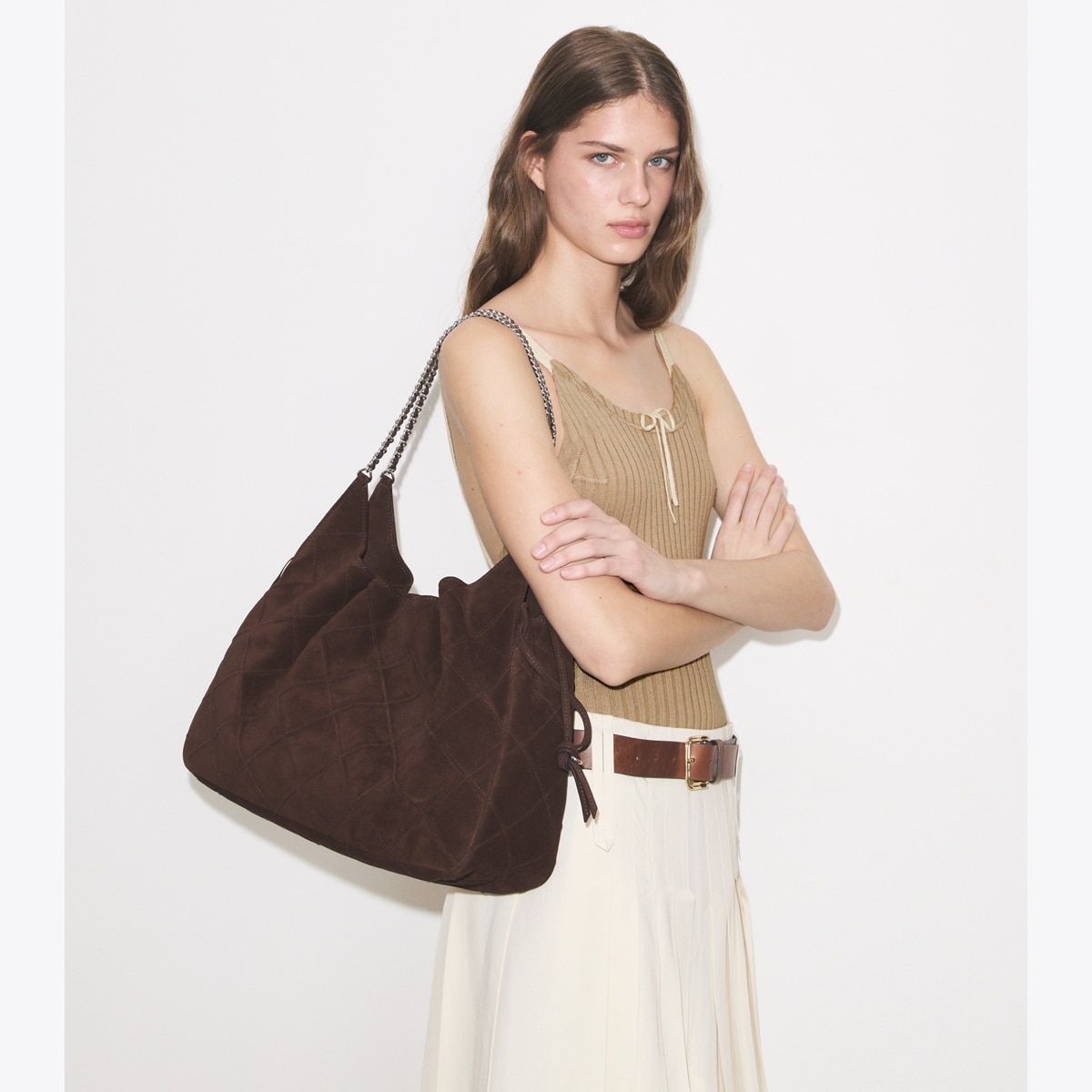 LARGE FLEMING SUEDE TOTE - thumbnail 2