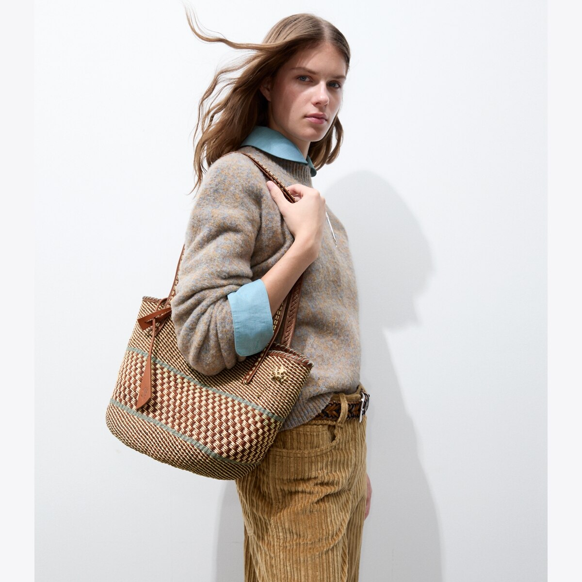 Large Handwoven Basket Tote: Women's Designer Tote Bags | Tory Burch