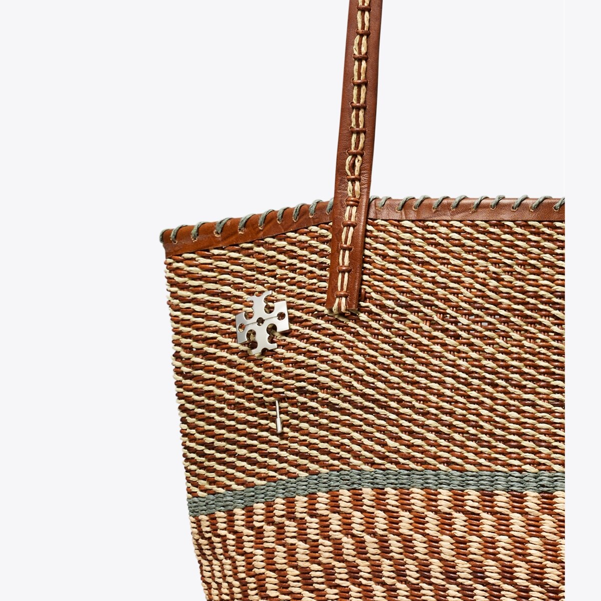 LARGE HANDWOVEN BASKET TOTE - thumbnail 4