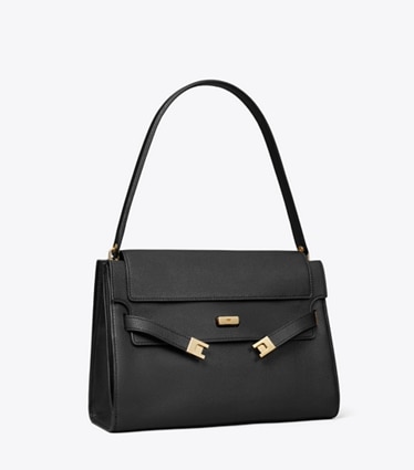 Tory Burch designer ショルダーバッグ リー ラジウィル ラージショルダーバッグ in Black angle