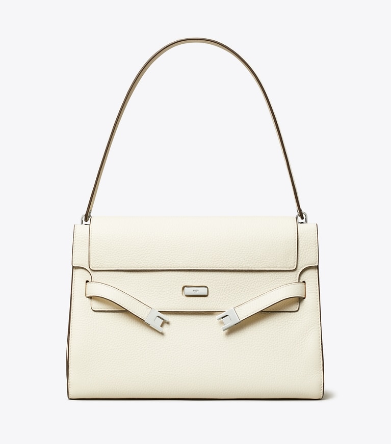 Tory Burch designer shoulder bags Large Lee Radziwill Shoulder Bag in Ivory angle