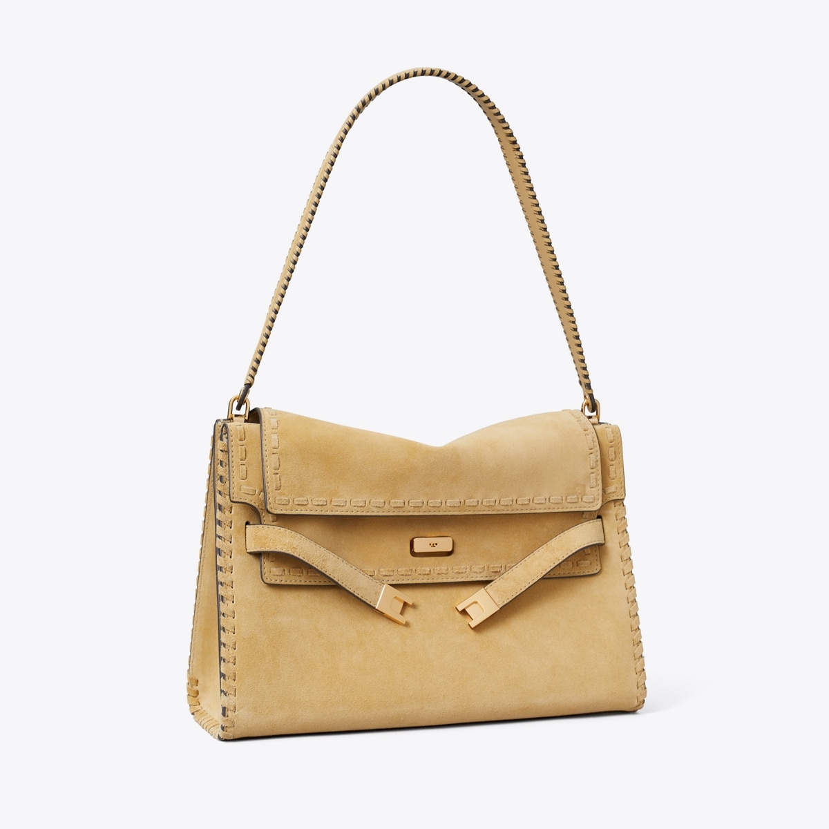 Large Lee Radziwill Suede Shoulder Bag: Women's Designer Shoulder