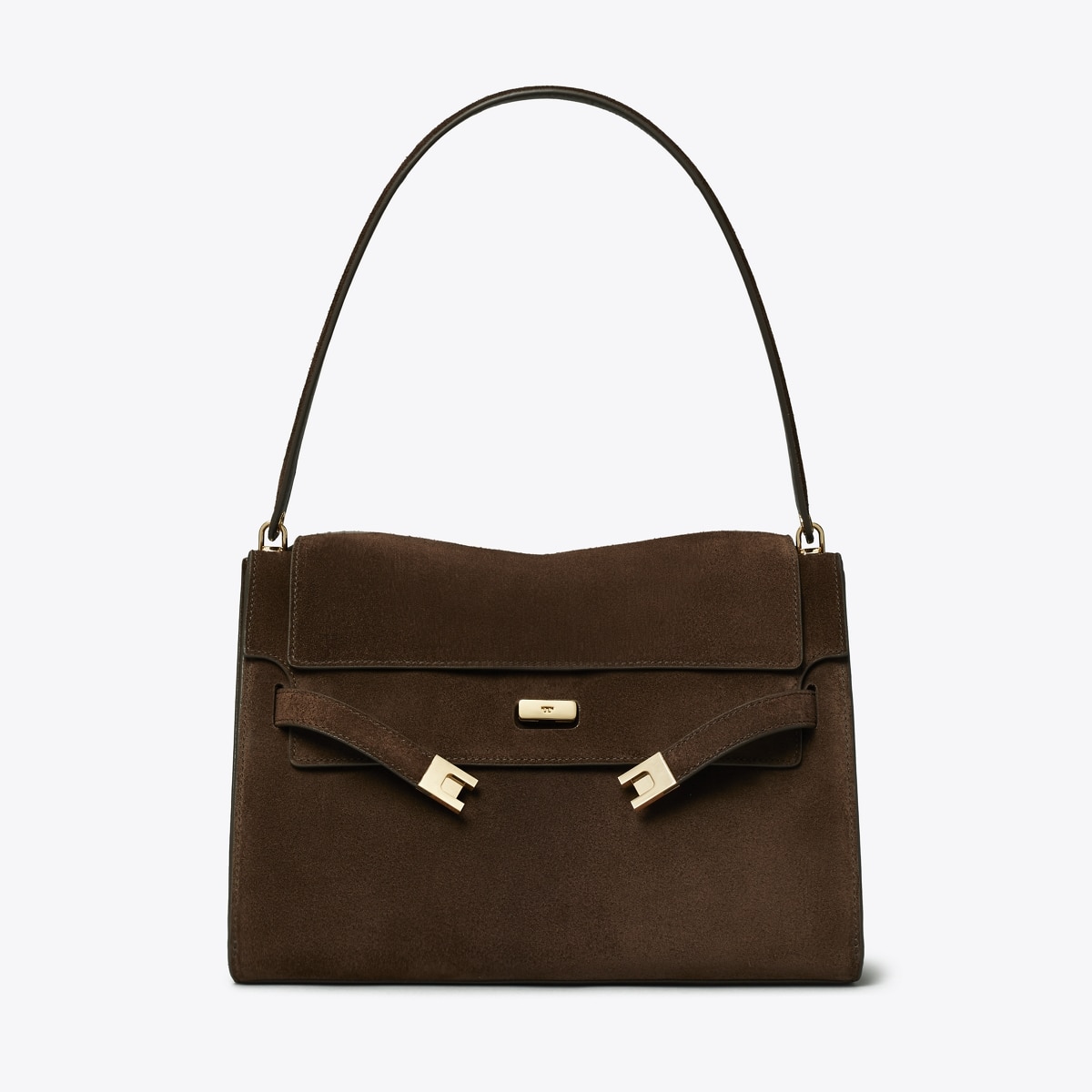 ショルダーバッグ・ポシェット Tory Burch FW25 LEE RADZIWILL (169241 001) Large Lee Radziwill Suede Shoulder Bag: Women's Designer
