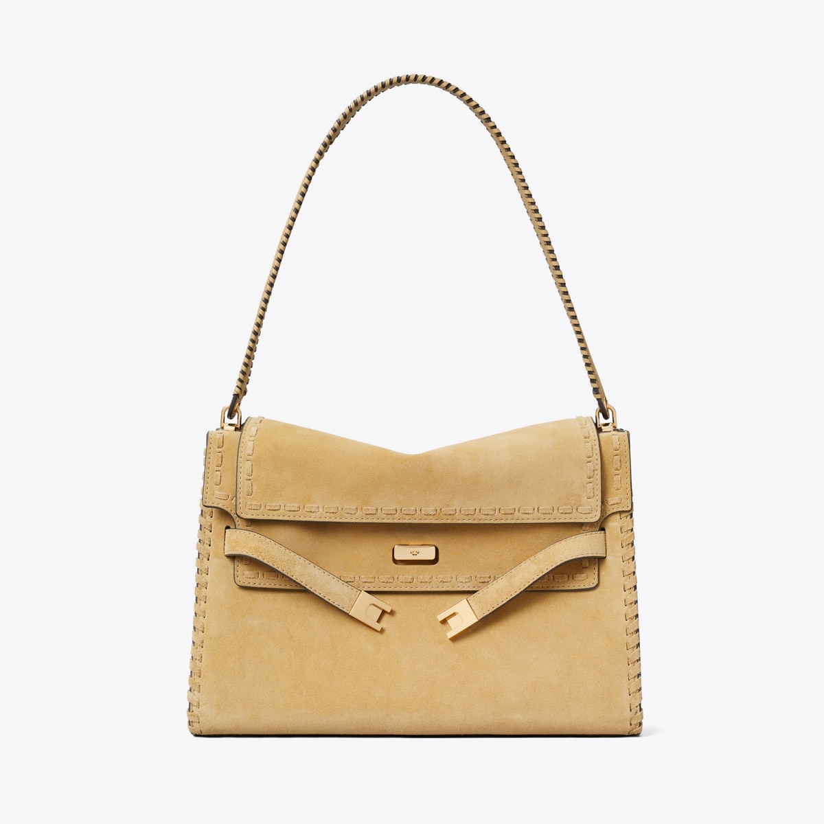 Large Lee Radziwill Suede Shoulder Bag: Women's Designer Shoulder