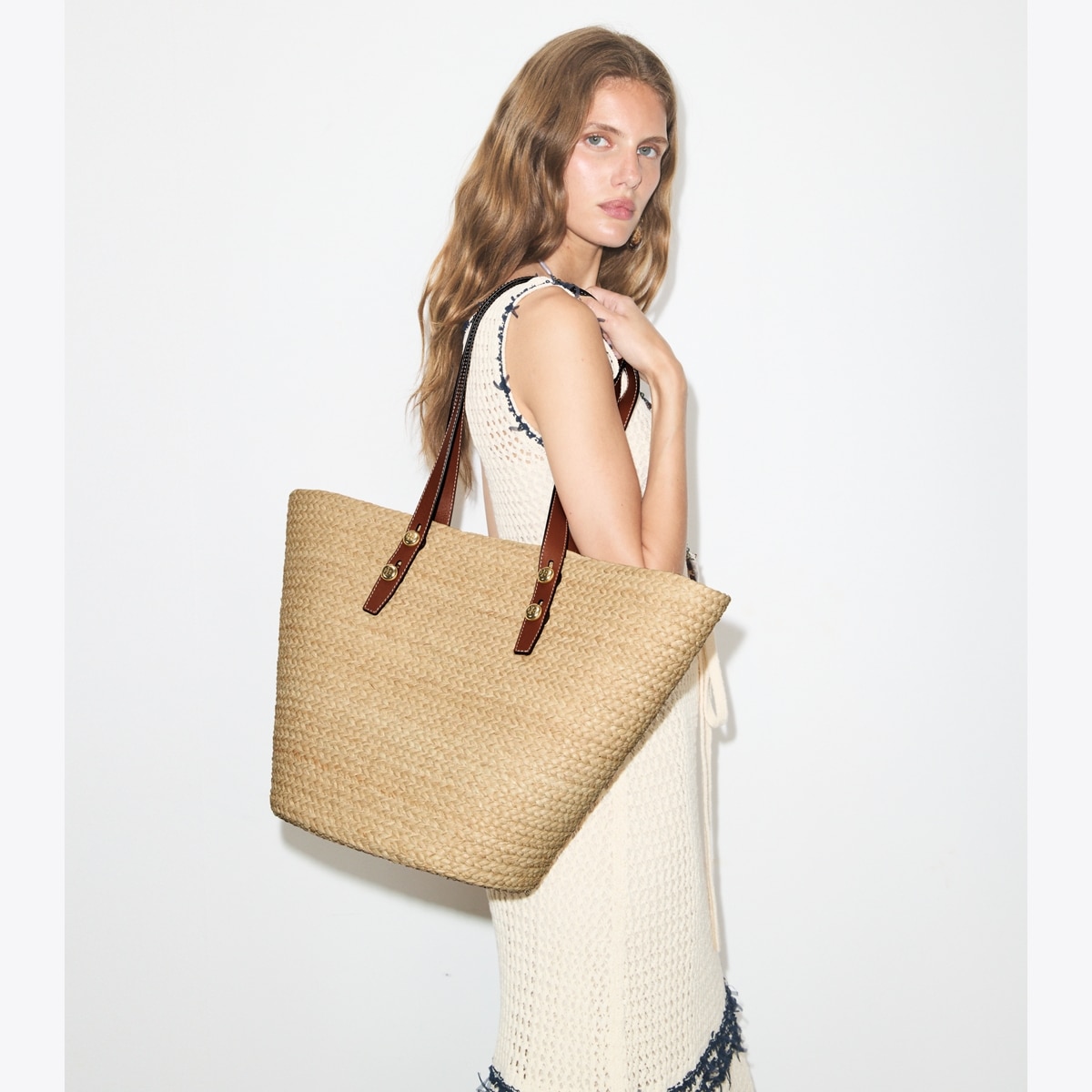 Large Romy Basket Tote: Women's Designer Tote Bags | Tory Burch