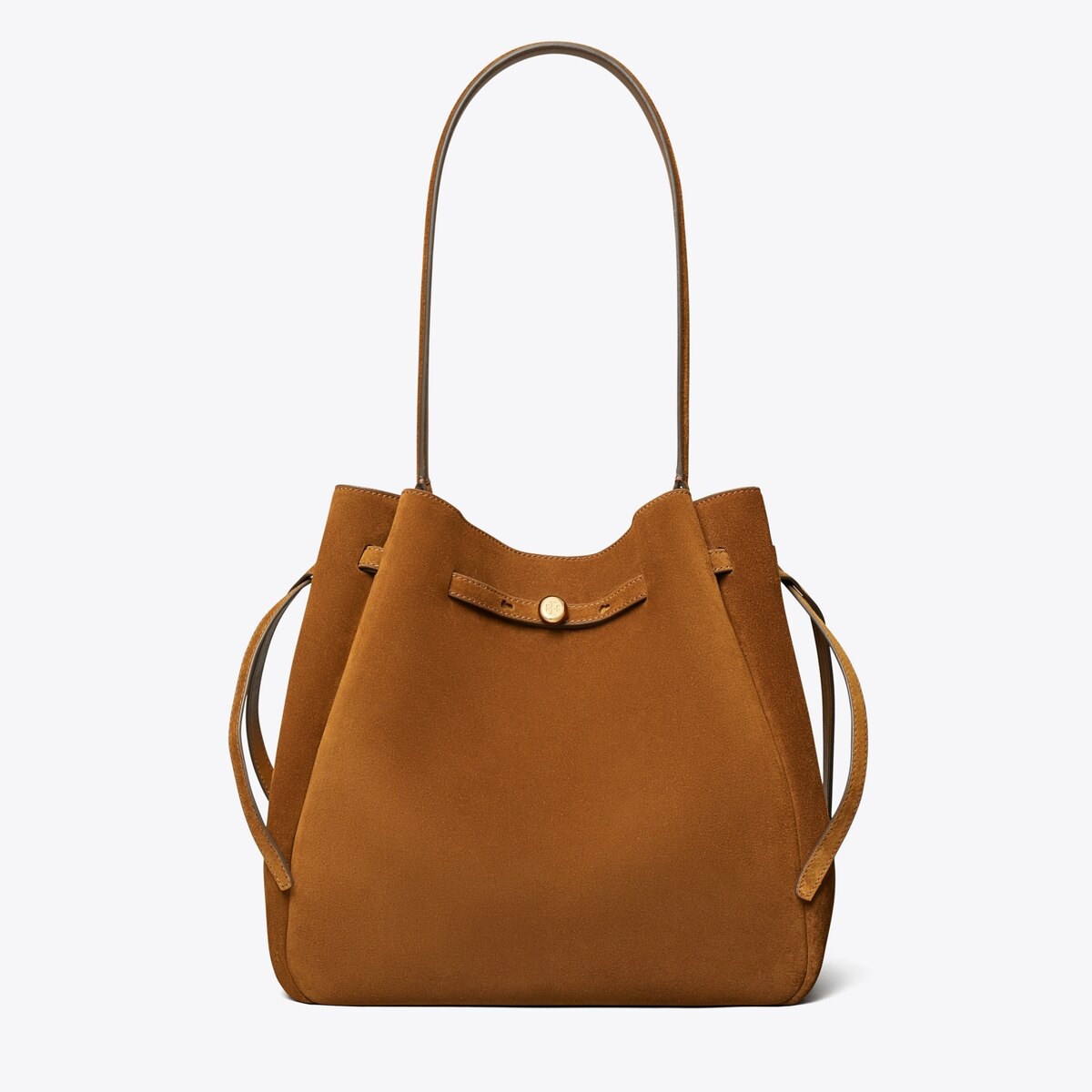 Large Romy Suede Bucket Bag: Women's Designer Shoulder Bags | Tory