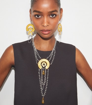 ネックレス・ペンダント Tory Burch  Necklaces Women l Gold/Silver TORY BURCH MILLER PENDANT NECKLACE Necklace 137185-720