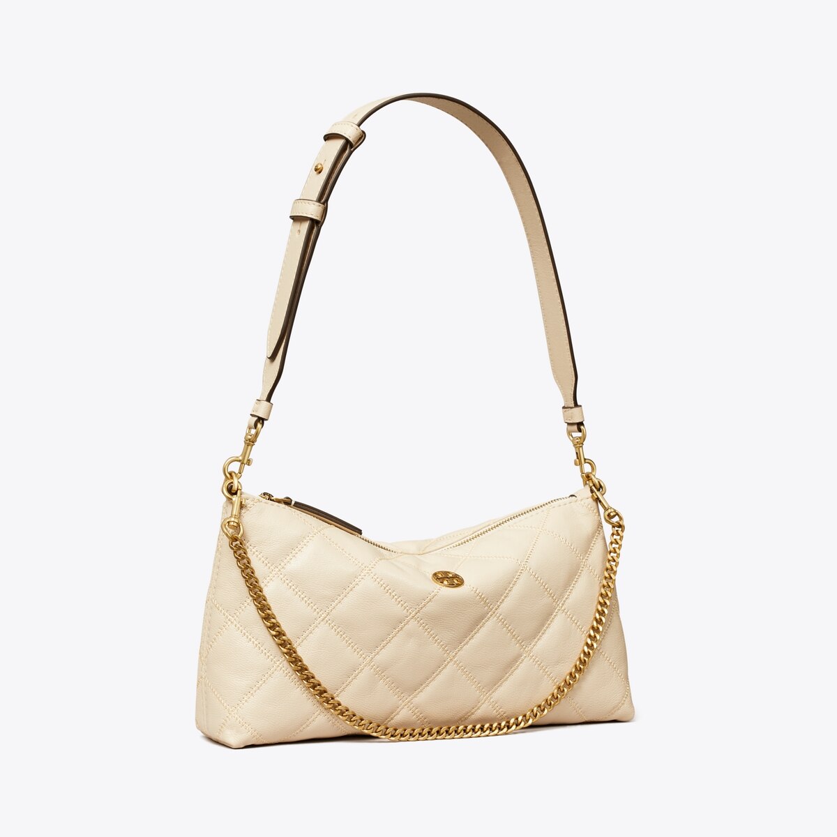 ショルダーバッグ・ポシェット Tory Burch Quilted Hobo Bag With Chain Strap Tory Burch Quilted Hobo Bag With Chain Strap In Neutral