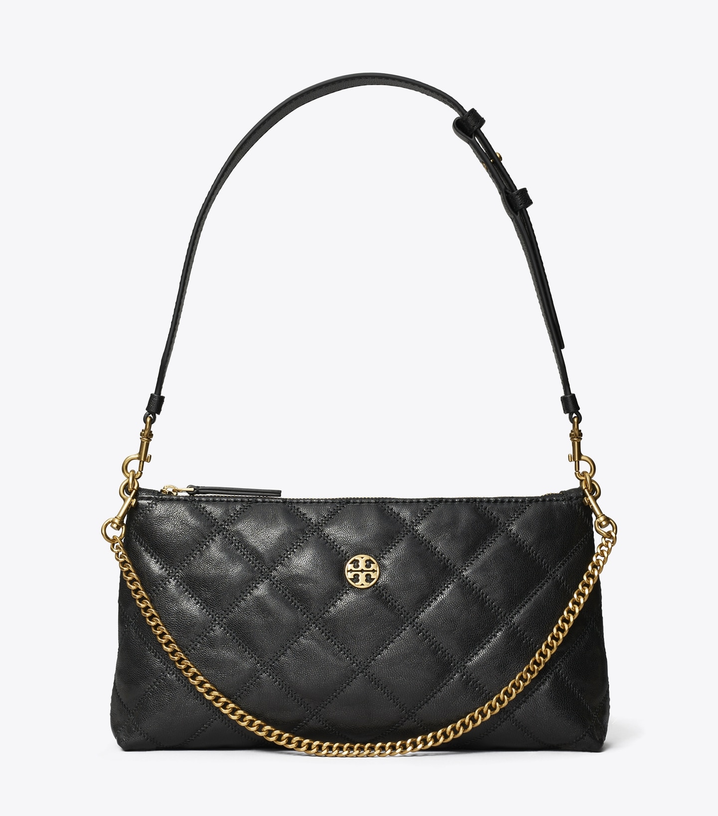 Leather and Chain Shoulder Bag
