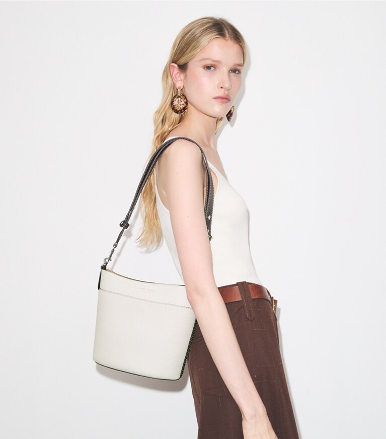 Leather Bucket Bag: Women's Designer Satchels | Tory Burch CA