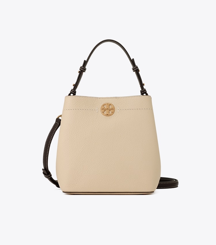Tory Burch designer サッチェルバッグ レザー バケットバッグ in New Moon front