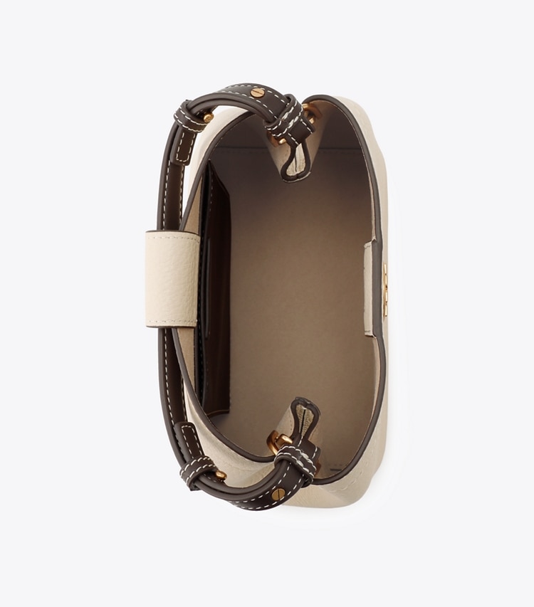 Tory Burch designer サッチェルバッグ レザー バケットバッグ in New Moon オーバーヘッド