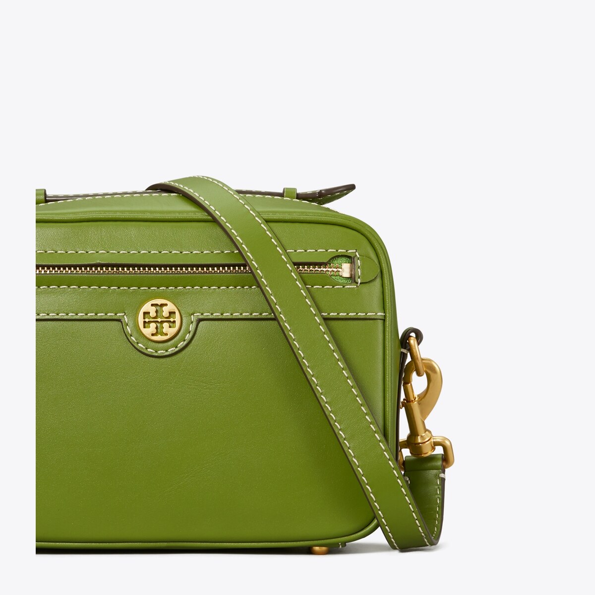 Leather Camera Bag in green size OS