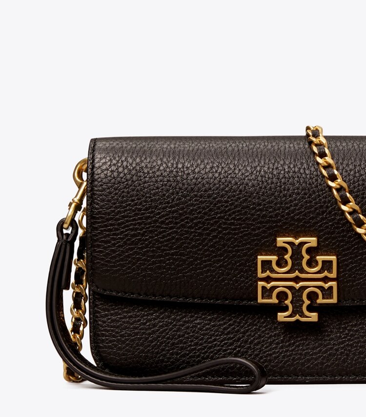 Tory Burch designer ミニバッグ レザー チェーン ウォレット in Black ディテール