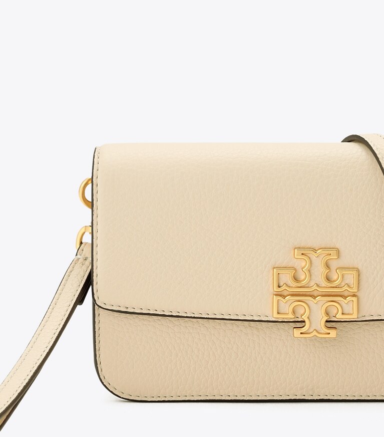 Tory Burch designer ミニバッグ レザー チェーン ウォレット in New Cream ディテール