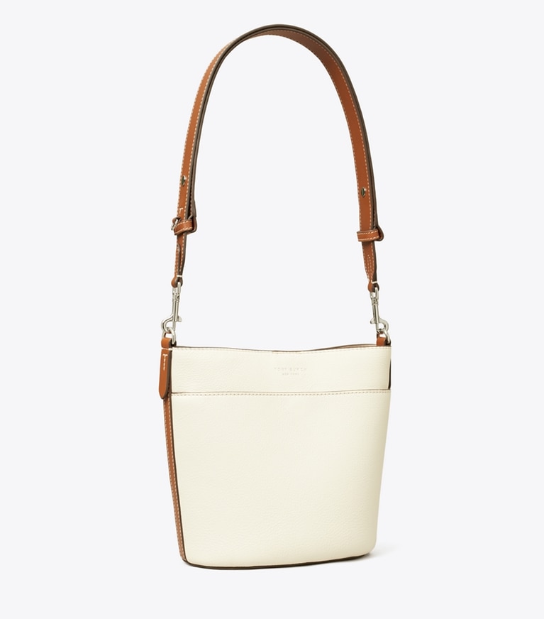 Leather Colorblock Bucket Bag: Women's Designer Satchels | Tory Burch
