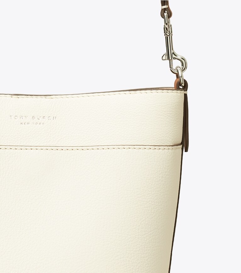 Leather Colorblock Bucket Bag: Women's Designer Satchels | Tory Burch