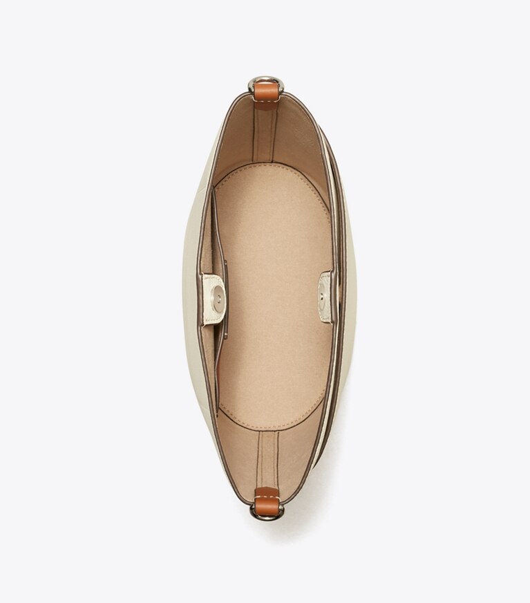 TORY BURCH FELIX BUCKET BAG ベージュ Leather Colorblock Bucket Bag: Women's Designer Satchels | Tory Burch