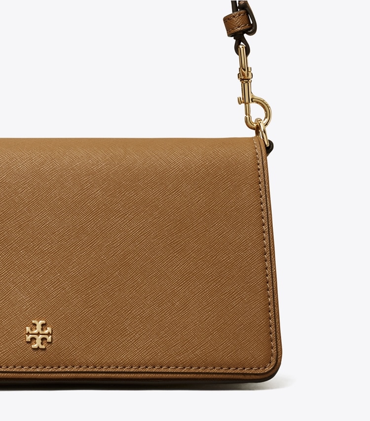 Tory Burch designer crossbody bags Leather Convertible Crossbody in Moose detail