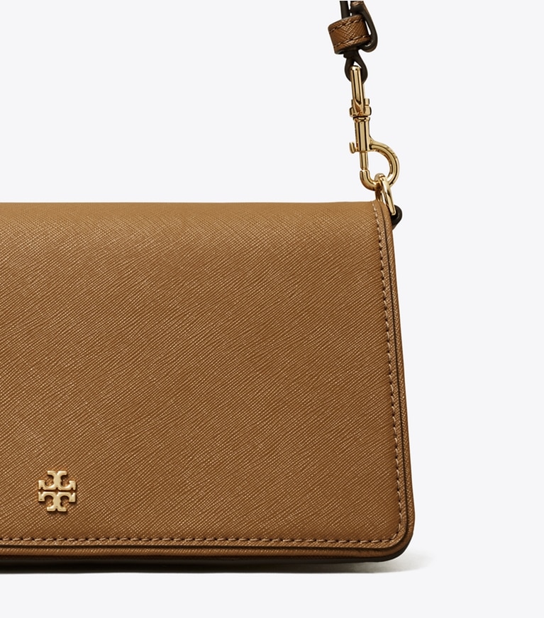 Tory Burch designer crossbody bags Leather Convertible Crossbody in Moose angle