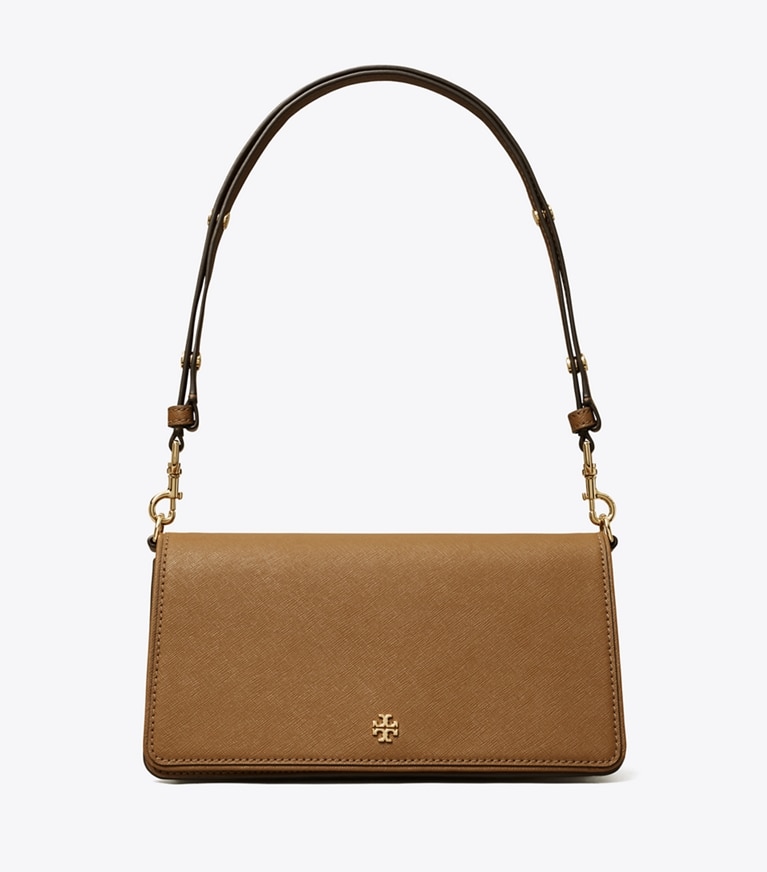 Tory Burch designer crossbody bags Leather Convertible Crossbody in Moose angle
