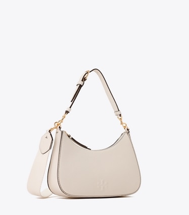 Tory Burch designer クロスボディバッグ レザー コンバーチブル ショルダーバッグ in NEW IVORY angle