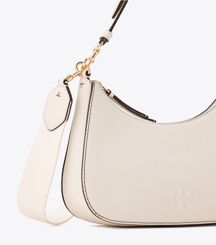 Tory Burch designer クロスボディバッグ レザー コンバーチブル ショルダーバッグ in NEW IVORY ディテール