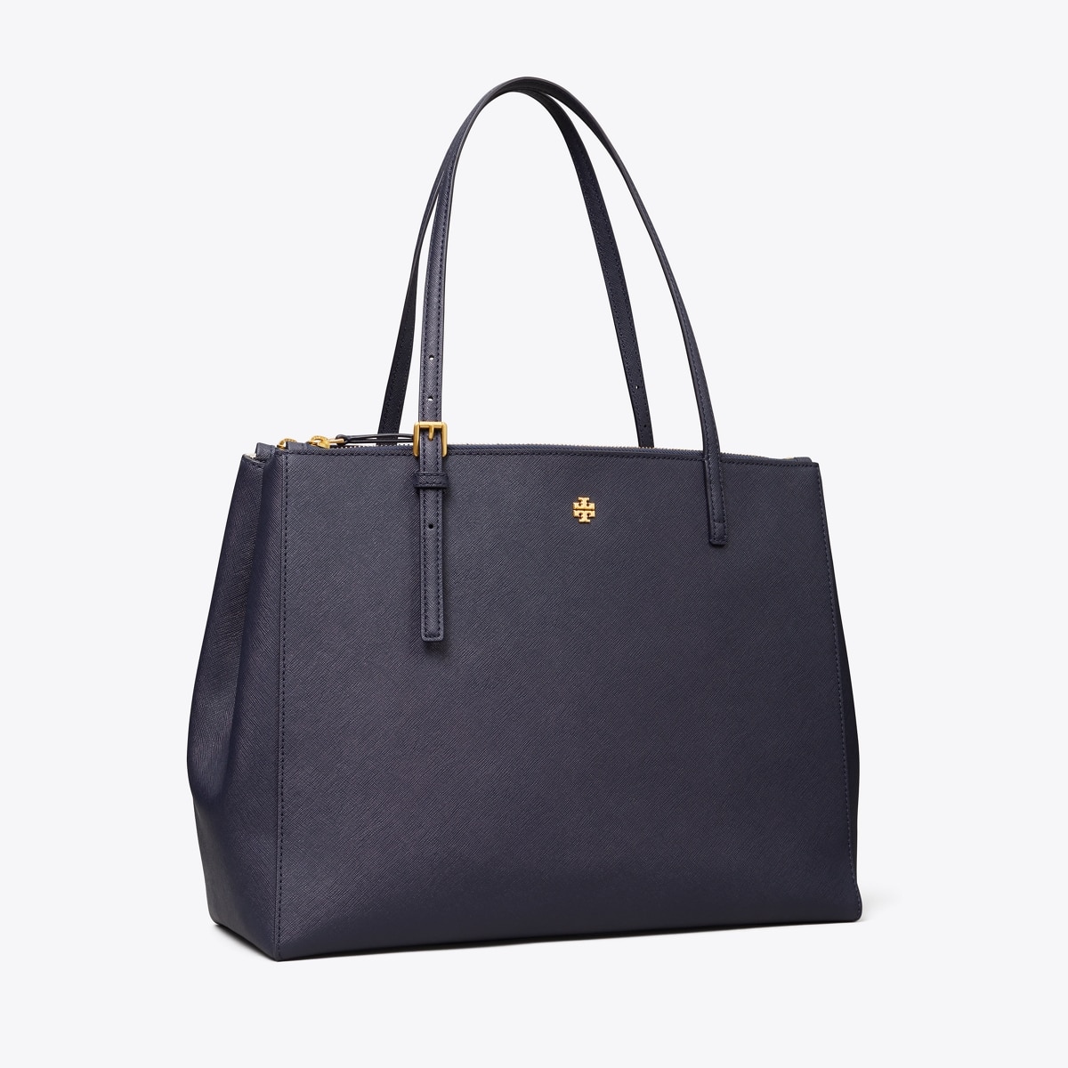 トリバーチ　bag BLACK Leather Double Zip Tote: Women's Designer Tote Bags | Tory Burch