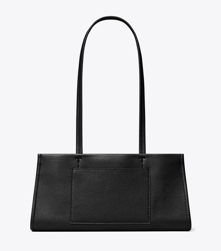 Tory Burch designer satchels Leather East West Satchel in BLACK back