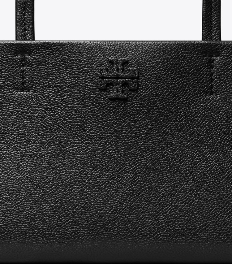 Tory Burch designer satchels Leather East West Satchel in BLACK detail