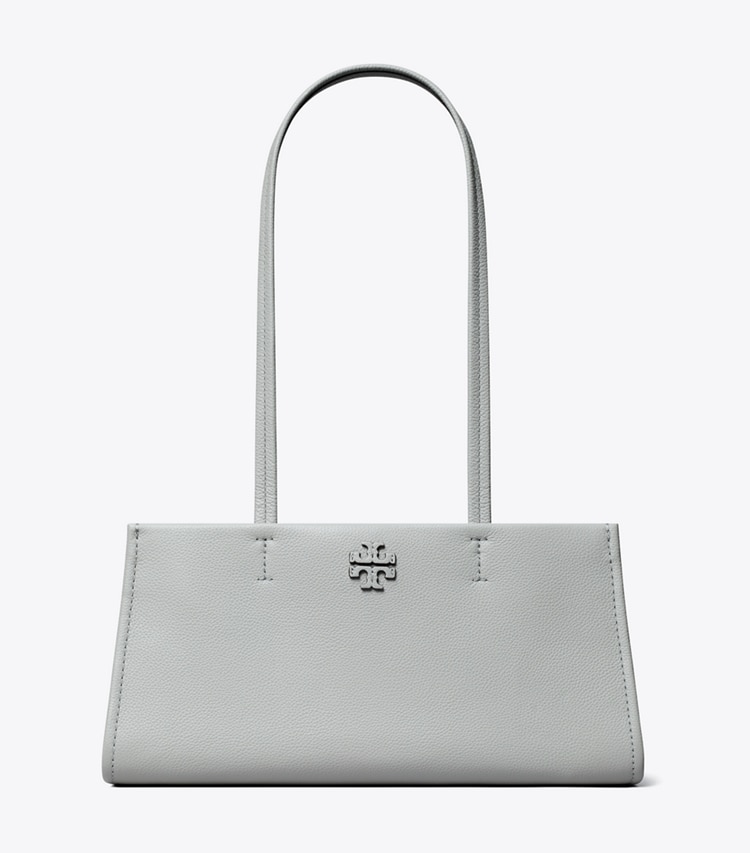 Tory Burch designer satchels Leather East West Satchel in Misty Cloud front