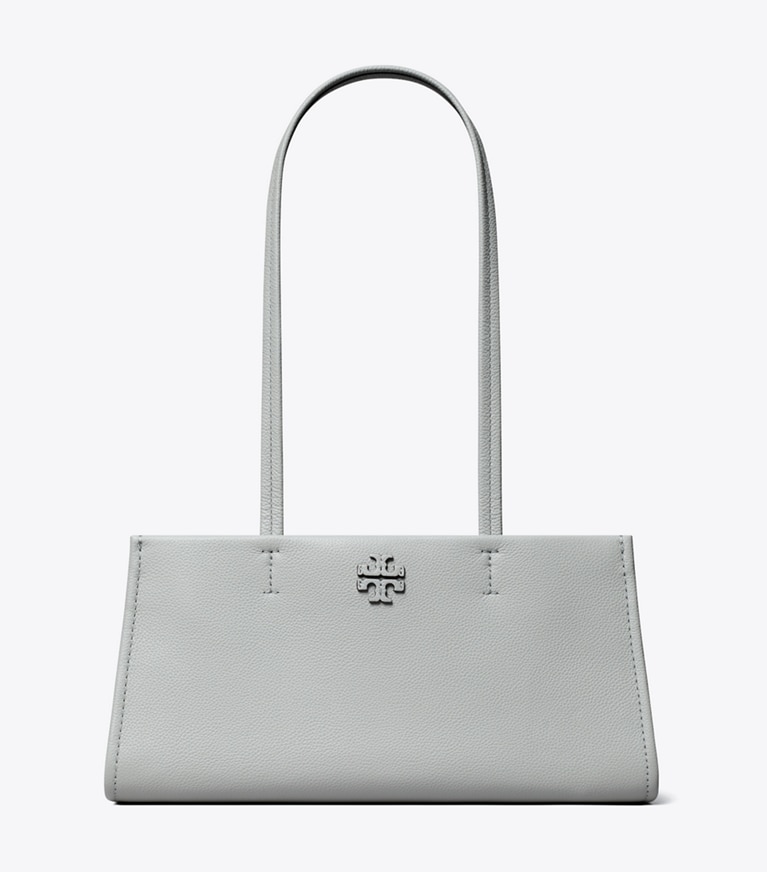 Tory Burch designer satchels Leather East West Satchel in Misty Cloud front