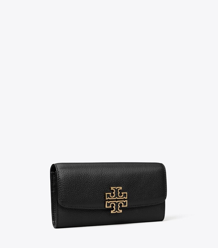 Tory Burch designer 財布 レザー エンベロープ ウォレット  in Black angle