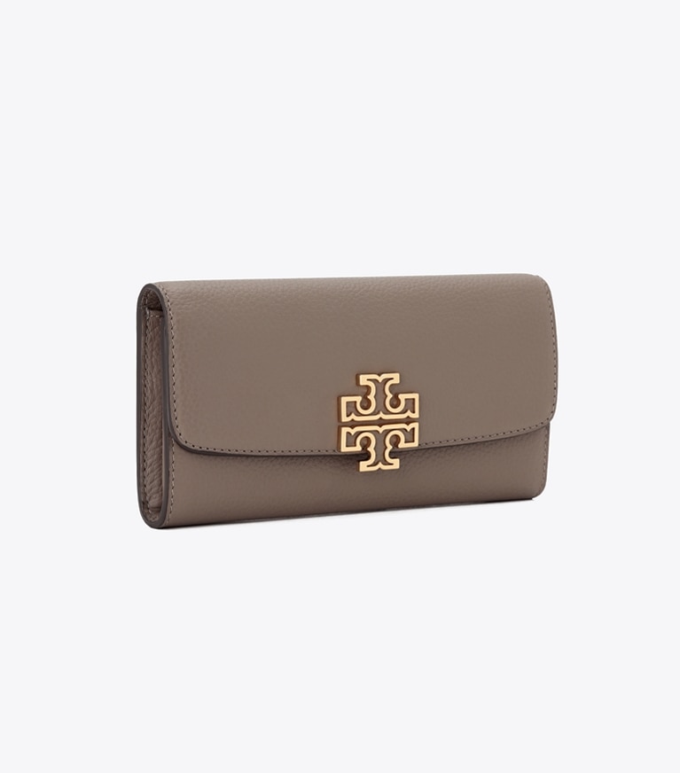 Tory Burch designer 財布 レザー エンベロープ ウォレット  in Portobello angle