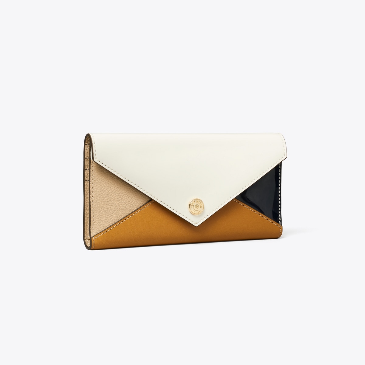 ☆☆Tory Burch☆☆ 23FW Eleanor card wallet lemoncello 14578 Eleanor Pebbled Envelope Wallet: Women's Designer Wallets