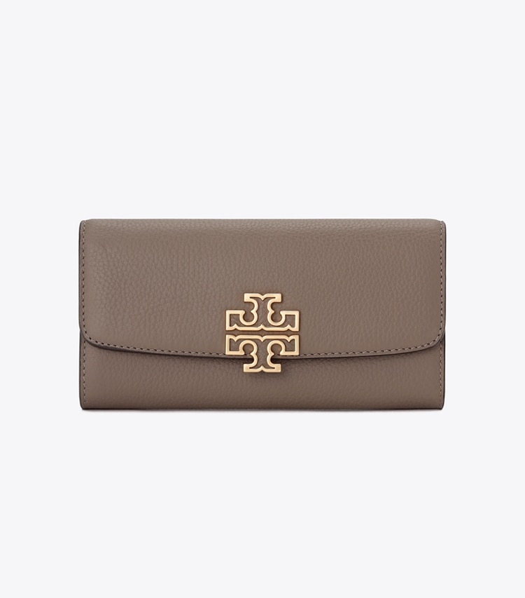 Tory Burch designer 財布 レザー エンベロープ ウォレット  in Portobello front