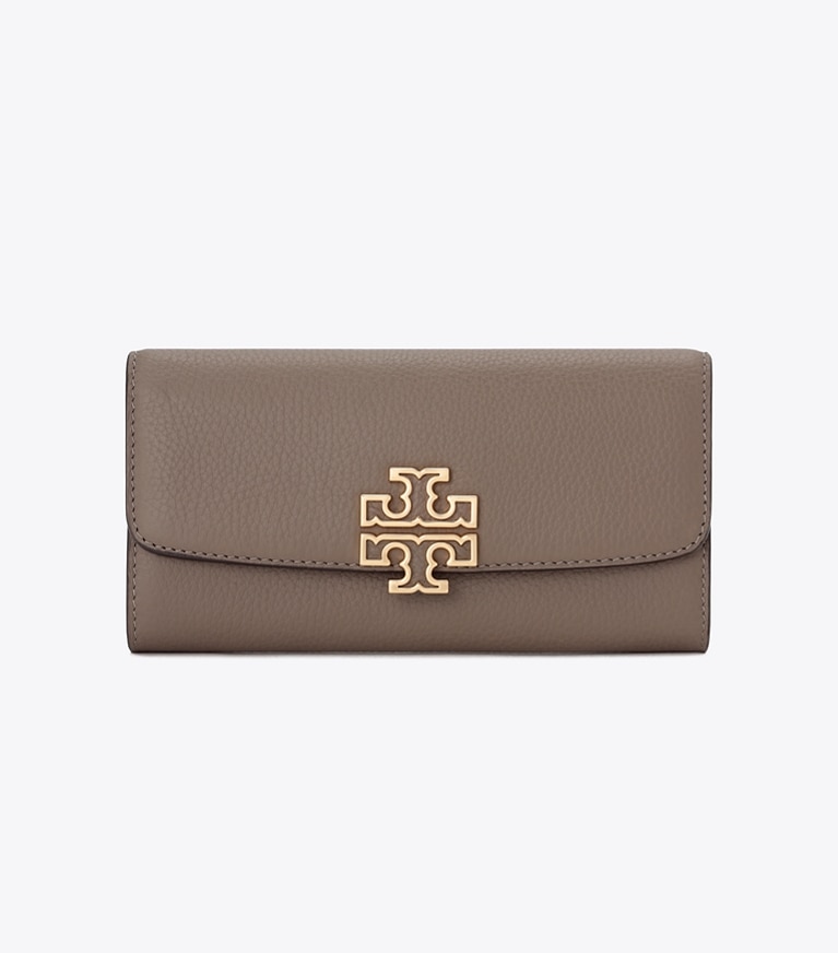Tory Burch designer 財布 レザー エンベロープ ウォレット  in Portobello angle