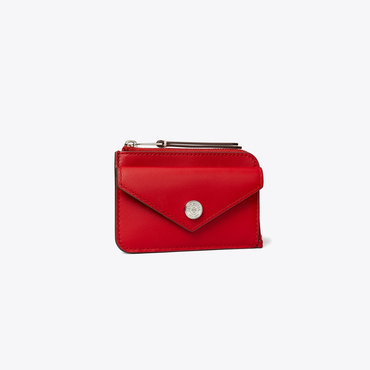☆☆Tory Burch☆☆ 24FW Tory Burch Card Wallet 157505 312 Fr Leather Envelope Zip Card Case: Women's Designer Card Cases