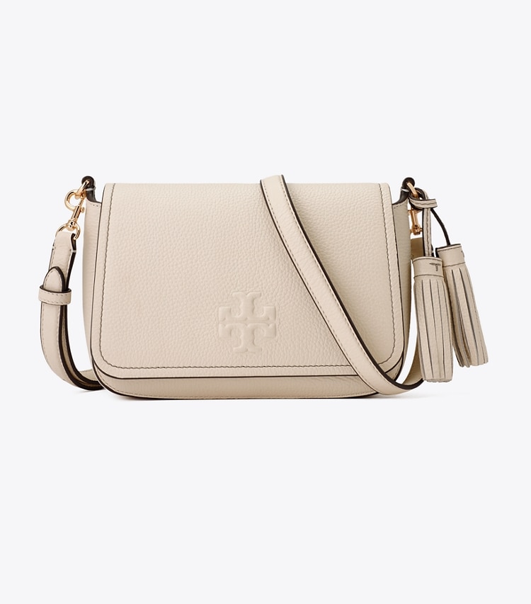 Tory Burch designer クロスボディバッグ レザー フラップ クロスボディバッグ in NEW IVORY 戻る