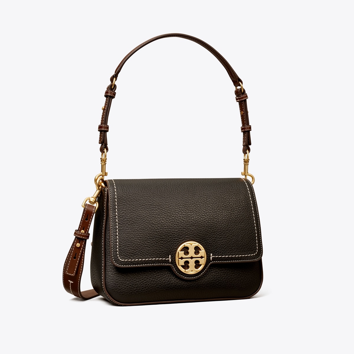 人気！ミラーPhoneCrossbody★ライトアンバーTory Burch★レザー Eleanor Phone Crossbody: Women's Designer Crossbody Bags