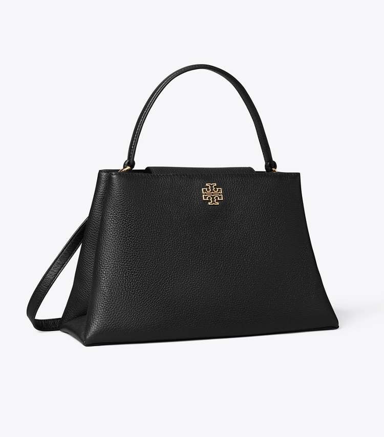 Tory Burch designer サッチェルバッグ レザー サッチェルバッグ in Black angle