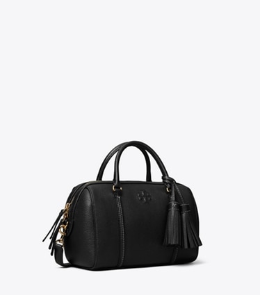 Tory Burch designer サッチェルバッグ レザー サッチェルバッグ in Black angle