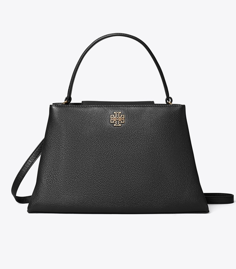 Tory Burch designer サッチェルバッグ レザー サッチェルバッグ in Black angle