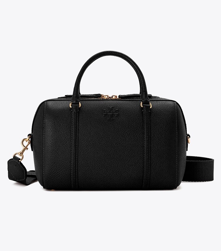 Tory Burch designer satchels Leather Satchel in Black front