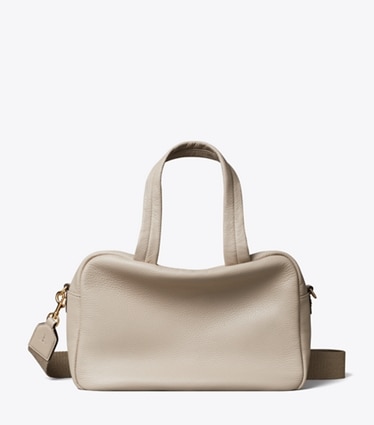 Tory Burch designer satchels Leather Satchel in LONGAN front