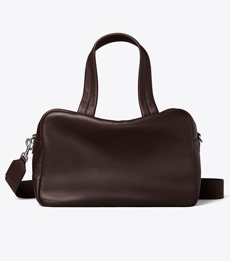 Tory Burch designer satchels Leather Satchel in Cocoa front
