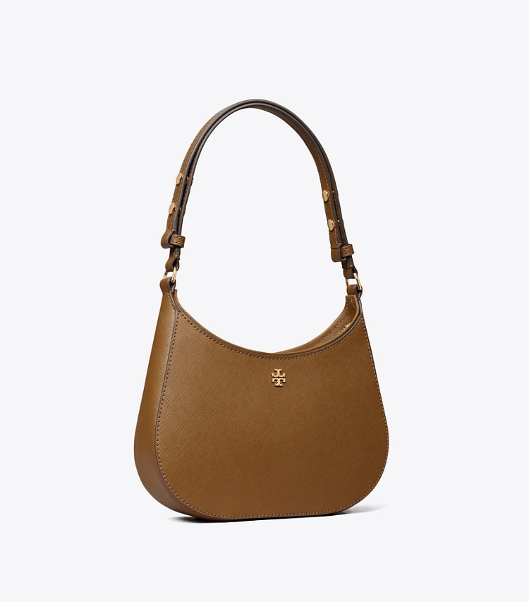 Tory Burch designer shoulder bags Leather Shoulder Bag in Moose angle