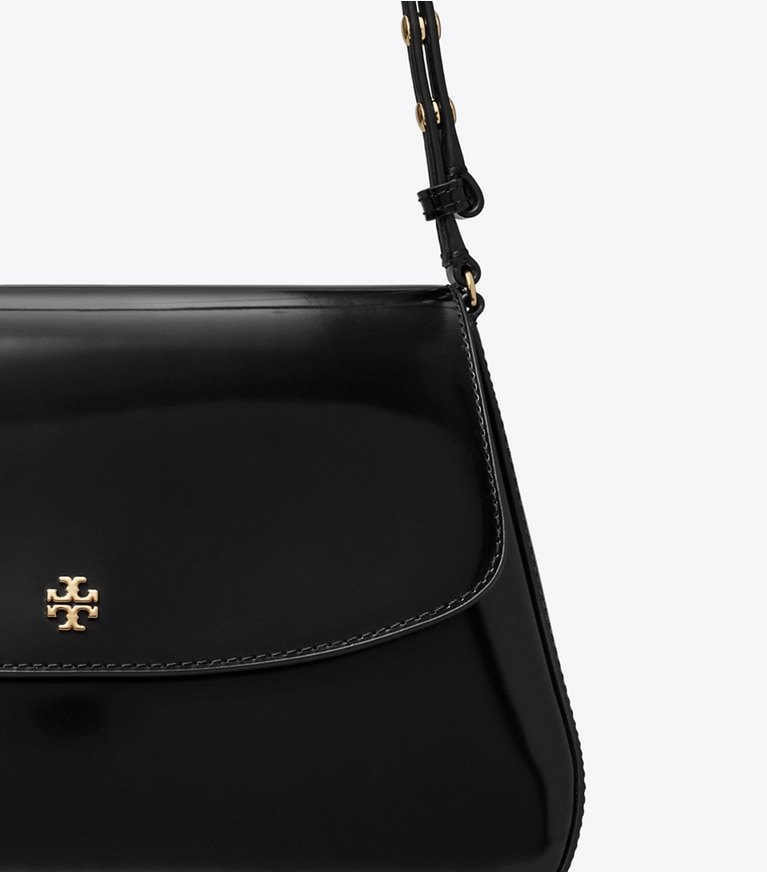 Tory Burch designer crossbody bags Leather Shoulder Bag in Black detail
