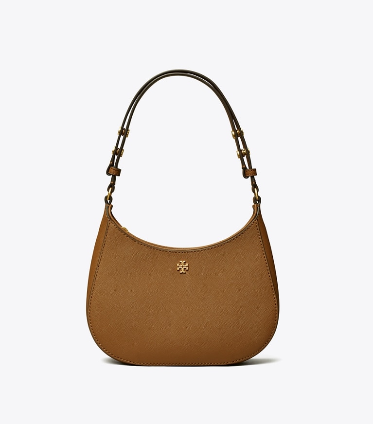 Tory Burch designer shoulder bags Leather Shoulder Bag in Moose angle